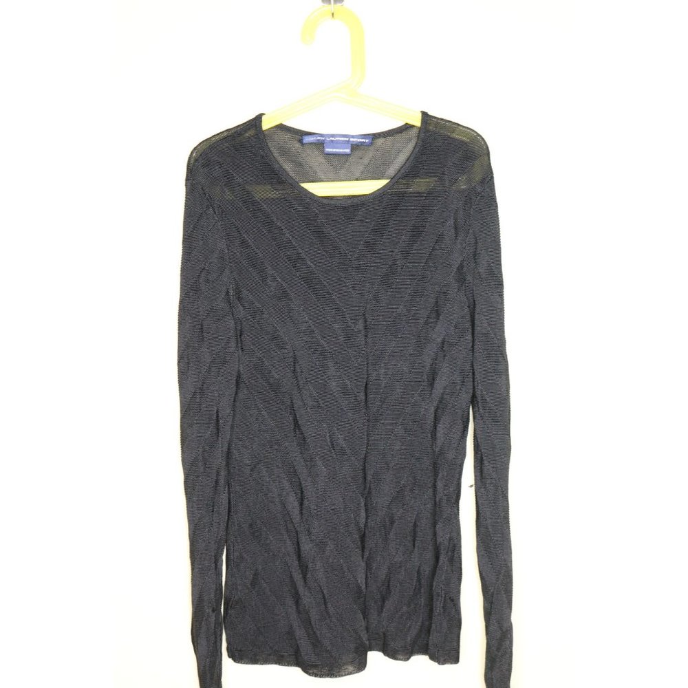 Ralph Lauren Sport Sweater Black Women Sz M